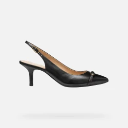 KLEOPY Woman's Black Nappa Leather Shoes Size 37 for Everyday Wear. Sleek Silhouette with Superior Comfort and Versatility for City Looks and Evening Engagements