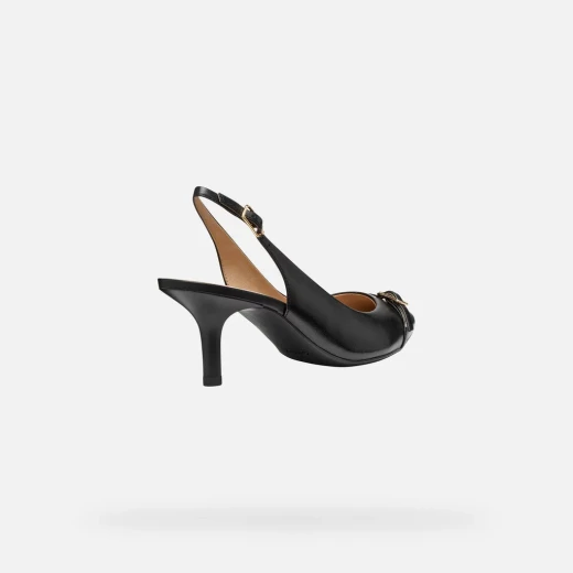 KLEOPY Woman's Black Nappa Leather Shoes, Size 40, Sleek Silhouette, Everyday Versatility, Crafted for Comfort, Ideal for City Looks, Item Code D56YBE.000TU.C9999 - Kleopy - Image 4