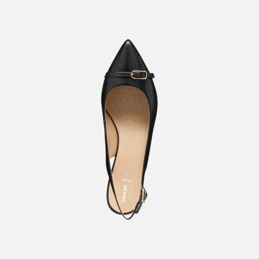 KLEOPY Woman's Black Nappa Leather Shoes, Size 40, Sleek Silhouette, Everyday Versatility, Crafted for Comfort, Ideal for City Looks, Item Code D56YBE.000TU.C9999 - Kleopy - Image 6