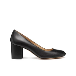 Virnilisa 65 Women's Court Shoes in Black Nappa Leather, Size 37 EU, Elegant City Style Footwear Perfect for Office Meetings and Urban Outings, Featuring a Refined Design