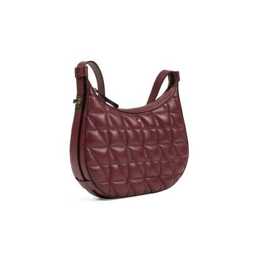 Maryemy Women's Bordeaux Handbag With Elegant Quilted Design, Crafted From Premium Tumbled Leather. Perfect 2 Carry Essentials For City, Office And Evening. Stylish Shoulder Bag. - Geox - Image 3