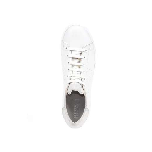 JAYSEN Woman's Pristine Leather Sneakers White 36 Perfect For Summer Casual Everyday Styling Fast Delivery Easy Exchange at GEOX/JOR Stores D621BA.00085.C1001 - Geox - Image 4