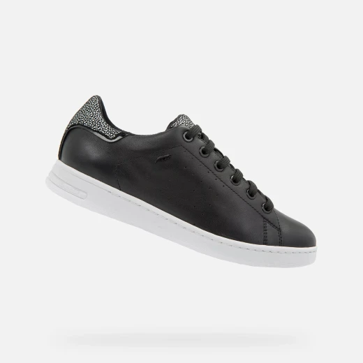 Geox Jaysen Woman Black Sneakers Summer Style Black Nappa and Embossed Suede Upper Comfortable Lightweight Shoes Size 41 Classic Design Fast Delivery Easy Exchange - Geox - Image 2