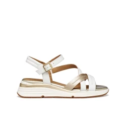 Elowynne Woman Sandals White 36 Lightweight and Breathable Design Leather Effect Nubuck Material Perfect for City Commitments ITEMCODE D650JA.054AJ.C1327