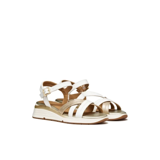 Elowynne Woman Sandals White Pearl Effect Nubuck 40 Lightweight Breathable - Image 7