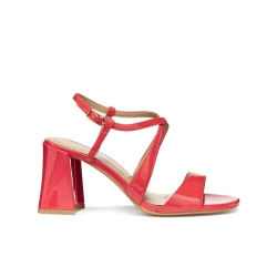 Eraklia 80 T01 Women's Sandal Coral Patent Leather High Heel 36 Stylish Comfortable Design Perfect for Office and Evening Wear City Outfits