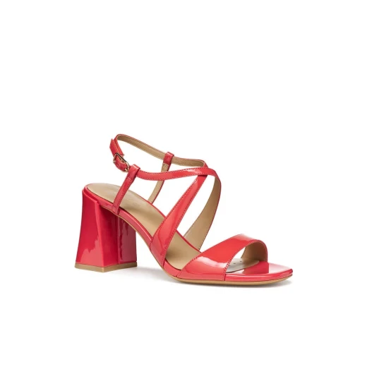 Eraklia 80 T01 Women's Sandals Coral Patent Leather High Heel Comfortable Design Size 39 Perfect For City Outfits Evening Wear Office Wear Stylish and Feminine - Image 3