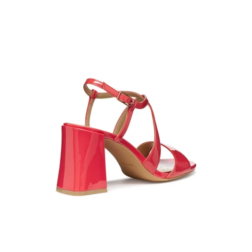 Eraklia 80 T01 Women's Sandal Coral Patent Leather High Heel 36 Stylish Comfortable Design Perfect for Office and Evening Wear City Outfits - Geox - Image 4
