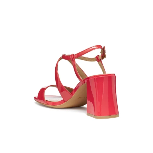 Eraklia 80 T01 Women's Sandal Coral Patent Leather High Heel 36 Stylish Comfortable Design Perfect for Office and Evening Wear City Outfits - Geox - Image 5