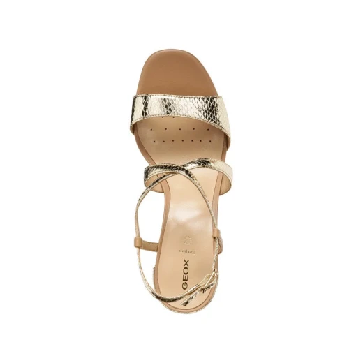 Eraklia 80 T01 Women's Sandals Gold 40 EU Metallic Leather Nappa Leather High Heel Modern Design Feminine Appeal Perfect for City Outfits Office to Evening Wear D652KA.0KYTU.C2235 - Iraklia - Image 6
