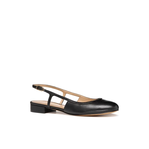 Virnilisa B Women's Slingback Ballerina Flats in Black Suede with Nappa Leather Details Size 36 for Everyday Wear and Office Outfits - Geox - Image 3