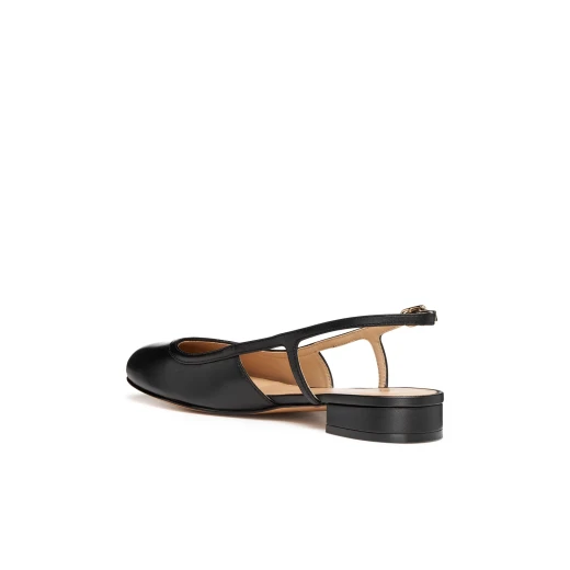 Virnilisa B Women's Slingback Ballerina Flats in Black Suede with Nappa Leather Details Size 36 for Everyday Wear and Office Outfits - Geox - Image 5