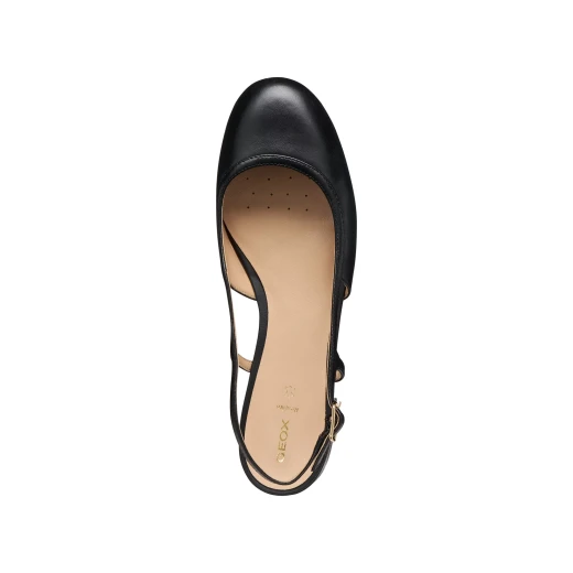 Virnilisa B Women's Slingback Ballerina Flats in Black Suede with Nappa Leather Details Size 36 for Everyday Wear and Office Outfits - Geox - Image 6