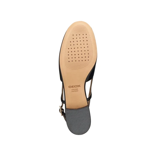 Virnilisa B Women's Slingback Ballerina Flats in Black Suede with Nappa Leather Details Size 36 for Everyday Wear and Office Outfits - Geox - Image 7