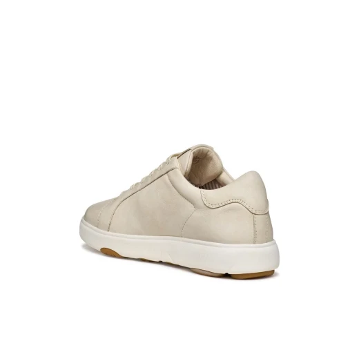 Geox Nebula 2.0 C Woman Papyrus Sneakers: Lightweight, Breathable, Hands Free Design, Shiny Fabric and Nappa Leather, Ideal for Travel, Size 36 - Geox - Image 5