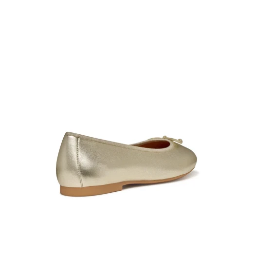 Palmaria Women's Metallic Leather Ballerina Flats, Minimalist Design, Urban Style, Gold Finish, Size 39, Ideal for Everyday City Looks, ITEMCODE: D654JF.0Y211.C2L5K - Geox - Image 5