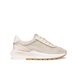 Geox Metropoli Woman Sneakers Papyrus Metallic Patent Leather 36