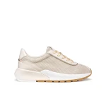 Geox Metropoli Woman Sneakers Papyrus Metallic Patent Leather 37 - Geox