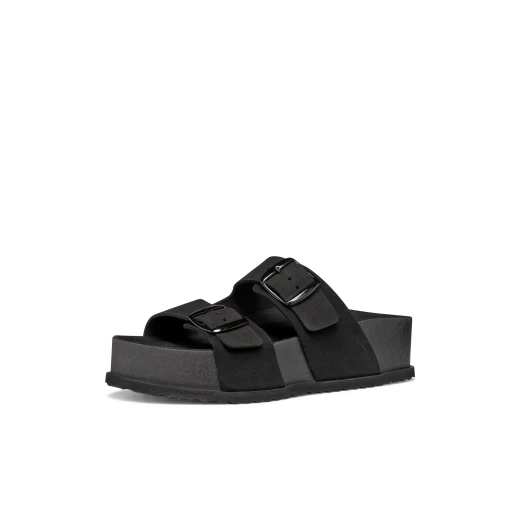 SANDYBETT High Women's Suede Sandals with Adjustable Straps and High Sole for Breathable Comfort and Trendy Style, Available in Black, Size 36, ITEMCODE D656KA.00022.C9999 - Geox - Image 5