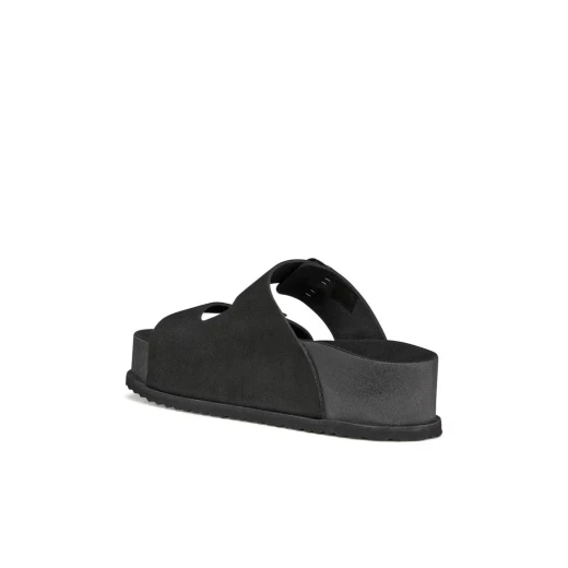 SANDYBETT High Women's Suede Sandals with Adjustable Straps and High Sole for Breathable Comfort and Trendy Style, Available in Black, Size 36, ITEMCODE D656KA.00022.C9999 - Geox - Image 7