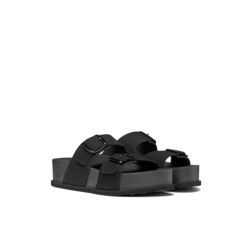 SANDYBETT High Women's Suede Sandals with Adjustable Straps and High Sole for Breathable Comfort and Trendy Style, Available in Black, Size 36, ITEMCODE D656KA.00022.C9999 - Geox - Image 8