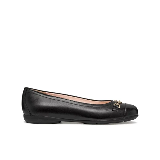 Annytah Woman Ballerina Flats in Black Nappa Leather Size 36 Comfortable and Breathable Urban Style Flat Shoes D657NA.000TU.C9999 for Women