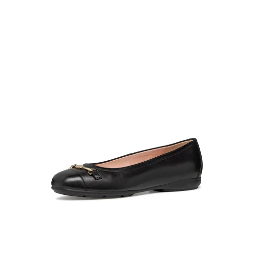 Annytah Woman Ballerina Flats in Black Nappa Leather Size 36 Comfortable and Breathable Urban Style Flat Shoes D657NA.000TU.C9999 for Women - Geox - Image 4