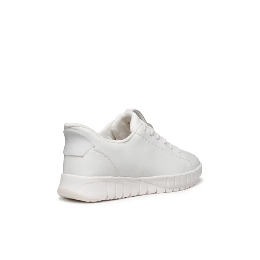 Flextride Plus Woman's Sporty Sneaker: White Leather and Elastane Comfort for Effortless Wear, Sizes Available, Perfect for Active Casual Outfits. - Geox - Image 5