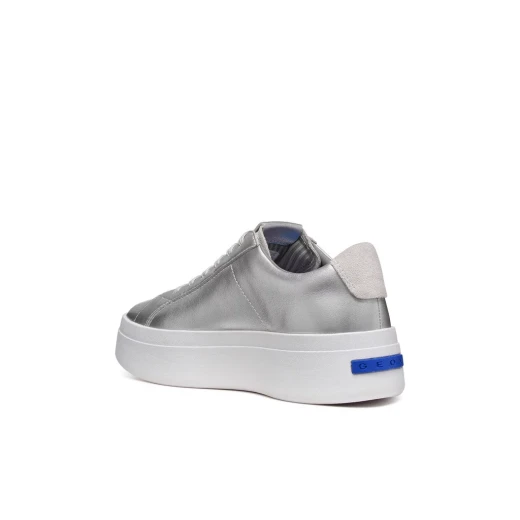 GXCP-03 Women's High Top Sneakers Silver 38 Metallic Leather Suede Breathable Comfortable Contemporary Design Blue Touch Collection Stylish Footwear Modern Appeal - Image 5