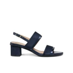 Aurely 50 Women's Navy Blue Suede Sandals Size 39 Urban Chic Design Feminine Style Everyday Wear Shiny Suede Detailing Comfortable Summer Footwear D65RXB.021MA.C4147 - Aurely