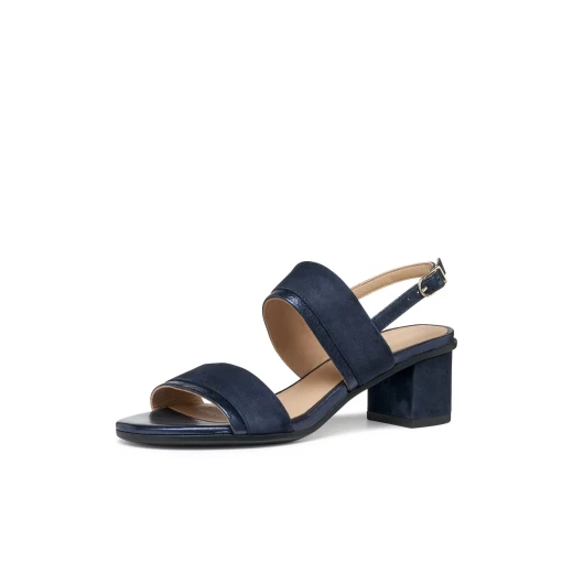 Aurely 50 Women's Navy Suede Sandals Urban Style Comfortable Design Size 36 Stylish Everyday Footwear Perfect for Spring Summer Lightweight and Durable - Geox - Image 4