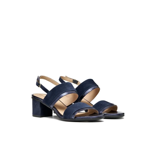 Aurely 50 Women's Navy Blue Suede Sandals Size 39 Urban Chic Design Feminine Style Everyday Wear Shiny Suede Detailing Comfortable Summer Footwear D65RXB.021MA.C4147 - Aurely - Image 7