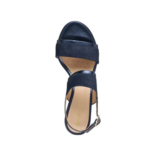 Aurely 50 Women's Navy Suede Sandals Urban Style Comfortable Design Size 36 Stylish Everyday Footwear Perfect for Spring Summer Lightweight and Durable - Geox - Image 9
