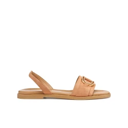 Naileen Woman Suede Flat Sandals Peach Color 36 Lightweight and Breathable Urban Style Summer Footwear for Women Comfortable Design Stylish D65SDB.00021.C8024