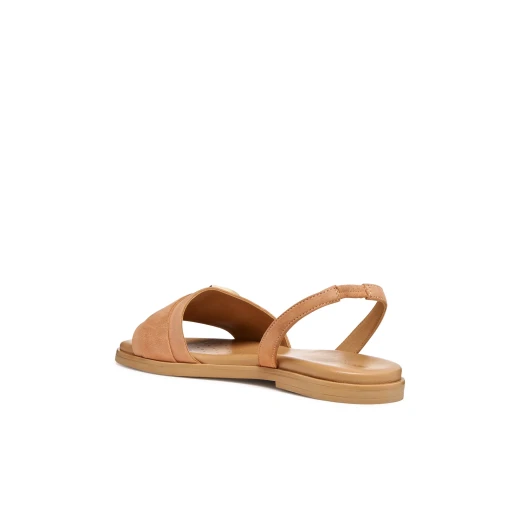 Naileen Woman Suede Flat Sandals Peach Color 36 Lightweight and Breathable Urban Style Summer Footwear for Women Comfortable Design Stylish D65SDB.00021.C8024 - Geox - Image 5