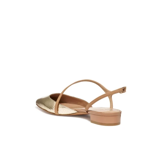 Giselda 15 Woman's Slingback Ballerina Flat in Metallic Gold Leather, Size 36. Contemporary Design Combining Comfort and Style for a Refined Formal Look, Article D65YUB.0KYTU.C2235 - Geox - Image 5