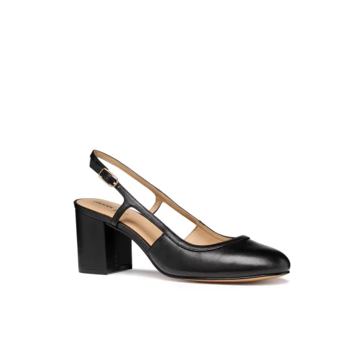 Virnilisa 65 Women's Slingback Pumps in Black Nappa Leather, Featuring a Comfortable Medium Heel, Size 38, Urban Elegance - Image 3
