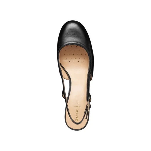 Virnilisa 65 Women's Slingback Pumps in Black Nappa Leather with a 65mm Heel, Elegant Design for Urban Sophistication, Available in Size 36 - Comfortable and Stylish Footwear - Geox - Image 6