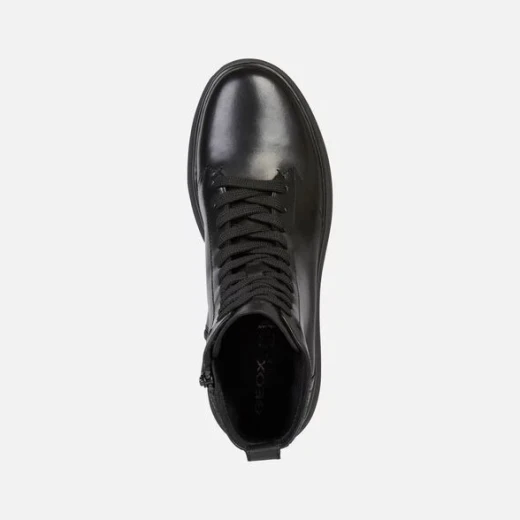Geox Phaolae Women's Ankle Boot Black Leather Contemporary Design Lightweight 41 Comfortable Versatile Urban Style Fast Delivery Easy Exchange - Geox - Image 5