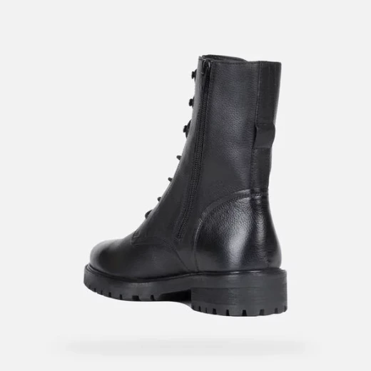 Geox Hoara Women's Black Ankle Boots Size 37 Made From Premium Nappa Leather. Contemporary Design, Metropolitan Appeal, and All Day Comfort for Evening Outfits - Geox - Image 5