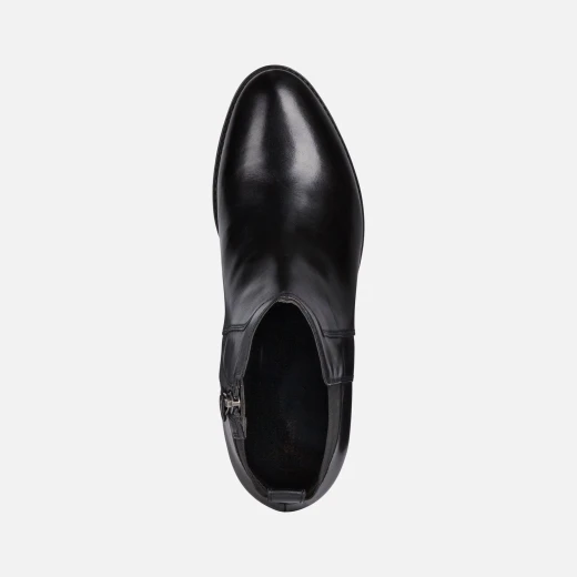 Geox Felicity Woman Black Leather Ankle Boots Equestrian Style 37, Classic Design, Fast Delivery, Easy Exchange at GEOX/JOR Stores, Timeless Allure for Casual and Office Outfits - Geox - Image 6