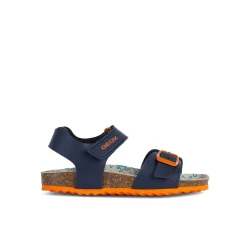 Geox Ghita Boy Sandals Navy Size 29 Comfortable Leather Effect Material, Easy Foot Entry, Casual Vibe, Perfect for Everyday Styling