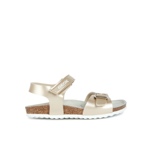 Geox Adriel Girl's Sandals Gold Pearlescent Finish Lightweight Summer Shoes Size 30 EU Perfect for Girls Casual Outings - Geox - Image 2