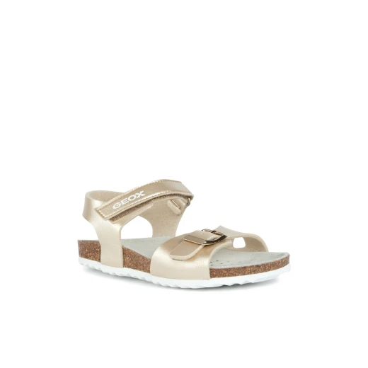 Geox Adriel Girl's Sandals Gold 32 Pearlescent Leather Effect Lightweight Comfortable Versatile Summer Footwear Easy Exchange Fast Delivery 150-180 Characters Target - Geox - Image 3