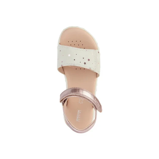 Geox Haiti Girl Sandals Rose Size 32, Comfortable Suede Upper with Pearlescent Details and Raised Flower Pattern, Ideal for Everyday Wear, Fast Delivery, Easy Exchange - Geox - Image 6