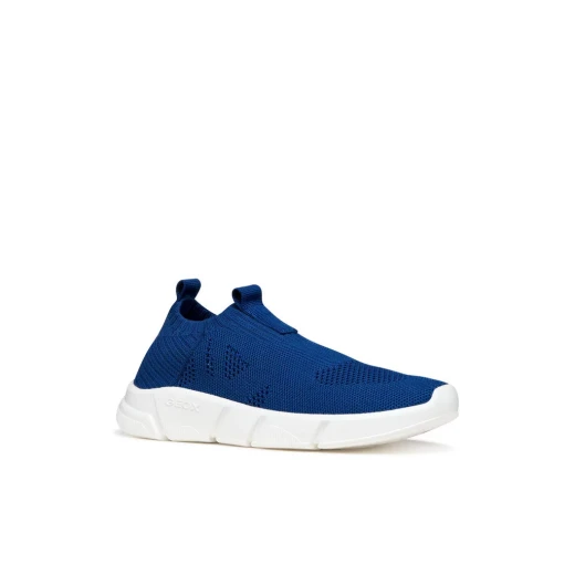 Geox Aril Boy Sneakers Size 29 Avio Blue Knitted Fabric Lightweight Sporty Design Comfortable and Flexible Breathable Outer Sole Easy Slip On Style Ideal for Active Kids - Geox - Image 3