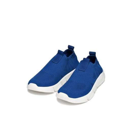 Aril Boy's Sporty Sneakers in Avio Blue Knitted Fabric Size 28: Lightweight, Flexible, and Easy On Design for Active Kids - Image 7