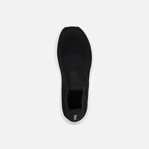 حذاء رياضي Geox Aril Boy Junior أسود مقاس 32 تصميم خفيف الوزن قابل للتنفس ومرن بنسيج محبوك مريح للاستخدام اليومي سهل الارتداء توصيل سريع استبدال سهل في متاجر GEOX/JOR - أريل بوي - Image 4