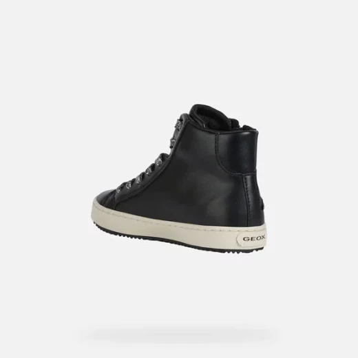 Geox Kalispera Girl's Sneakers Black Leather Effect Breathable Flexible Outsole Urban Design Size 36 Comfortable Stylish J044GA.000BC.C9244 - Geox - Image 5