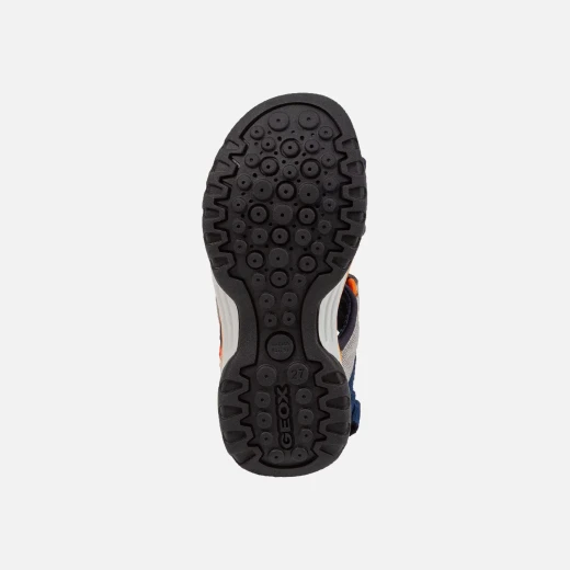 Geox Borealis Boy's Navy Sandals Size 36 Breathable Summer Footwear with Mesh and Leather Effect Material Perfect for City Strolling and Holiday Adventures Suitable for Boys - Geox - Image 3